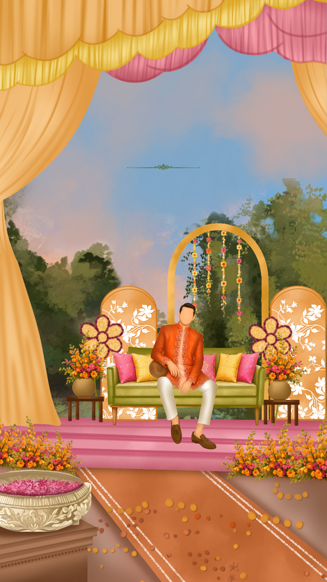Haldi Ceremony Invitation Background